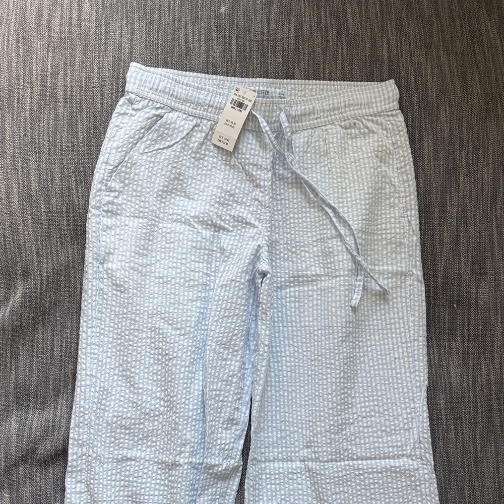 Hollister Seersucker Linen Pants Small Tall